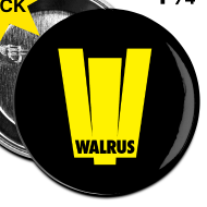 Motif ~ 5 Badges Walrus (noir)